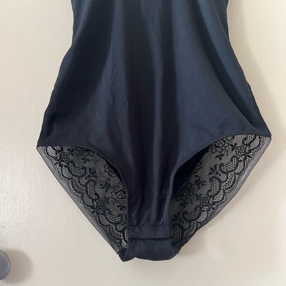NEW W/ TAGS La Vie En Rose Black Lace Spandex Lingerie Shapewear Bodysuit Size M - Picture 4 of 8